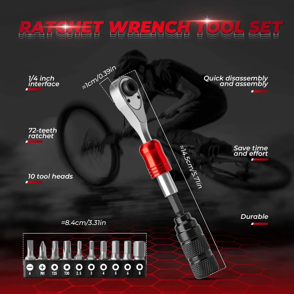 Rockbros 72-Tooth Bike Ratchet Wrench Set