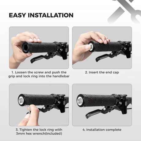 Rockbros Double Lock Non-Slip Universal Handlebar Grips