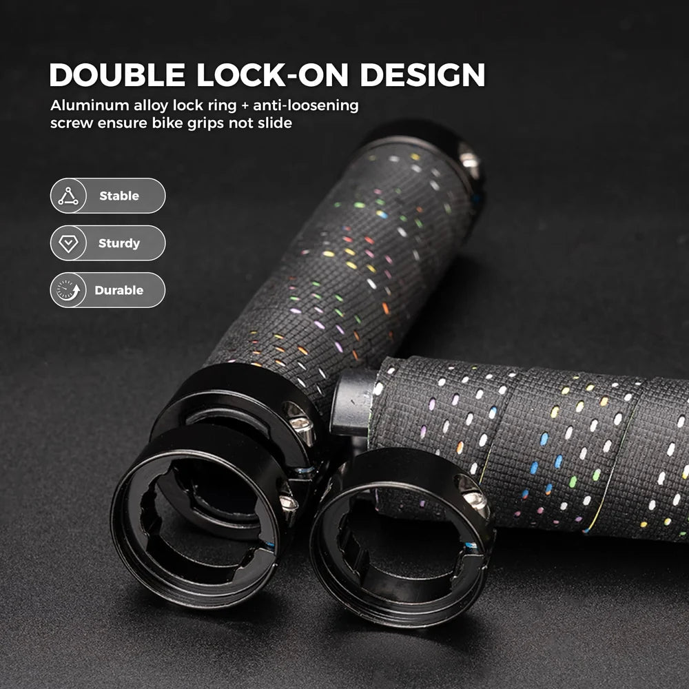 Rockbros Double Lock Non-Slip Universal Handlebar Grips | The Bike Affair