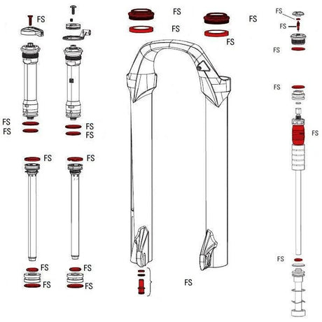 RockShox 30 Gold Solo Air A1 Fork Service Kit | The Bike Affair