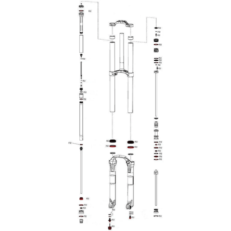 RockShox Boxxer World Cup Charger Damper Upgraded B1 Fork Service Kit Full | The Bike Affair