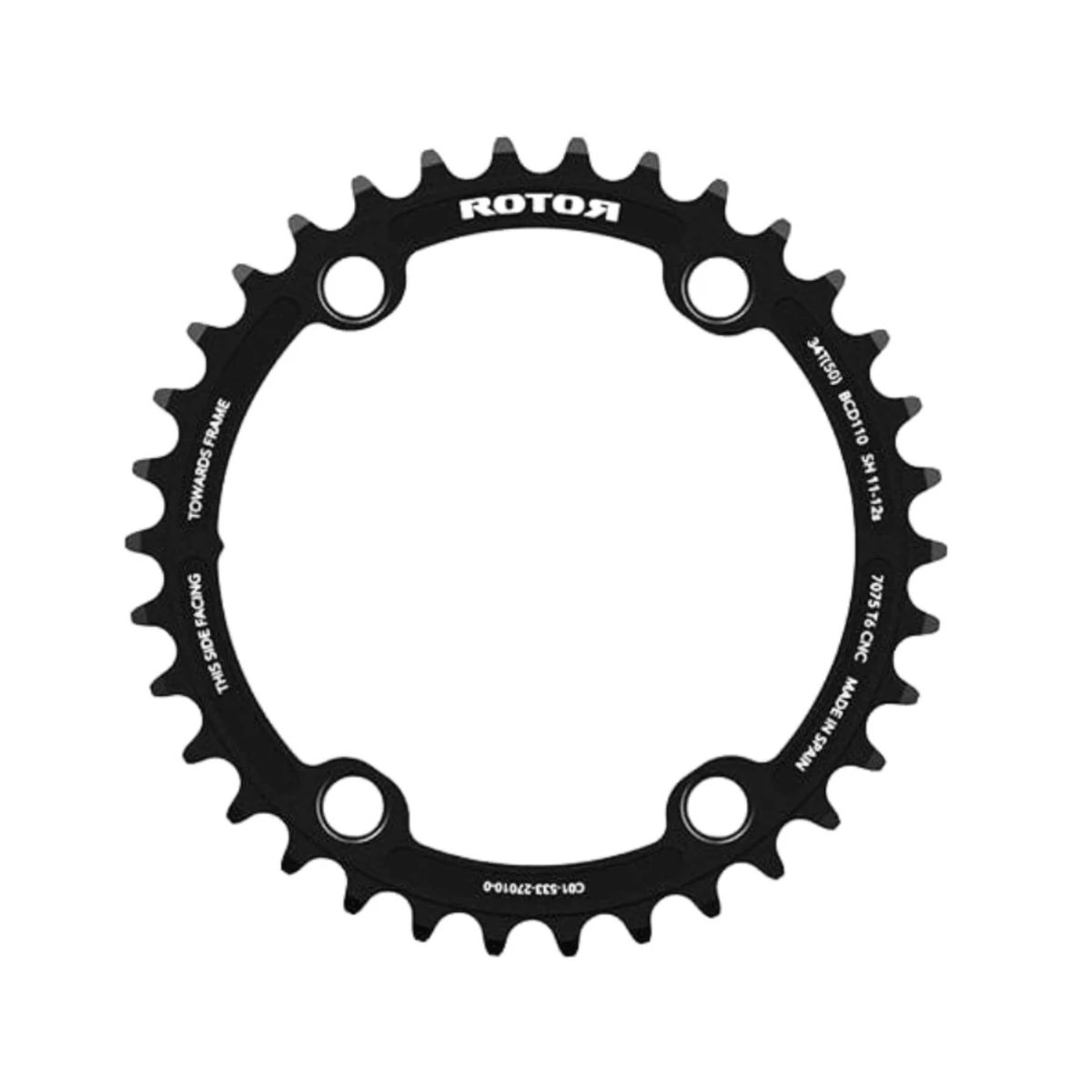 Rotor 44T (56&58) BCD110X4 12-11S Inner Round Chainring | The Bike Affair