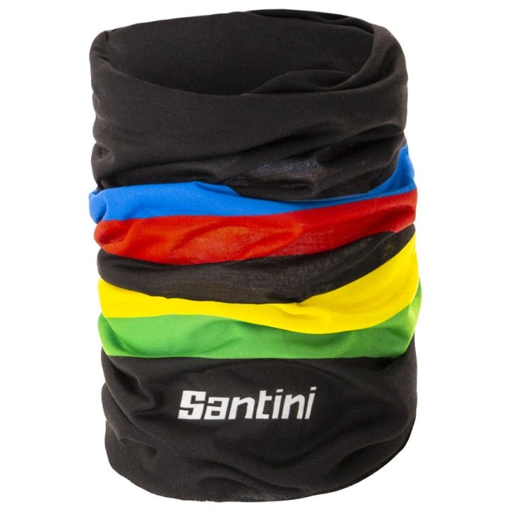 Santini UCI Official Rainbow Stripes Neck Warmer | The Bike Affair