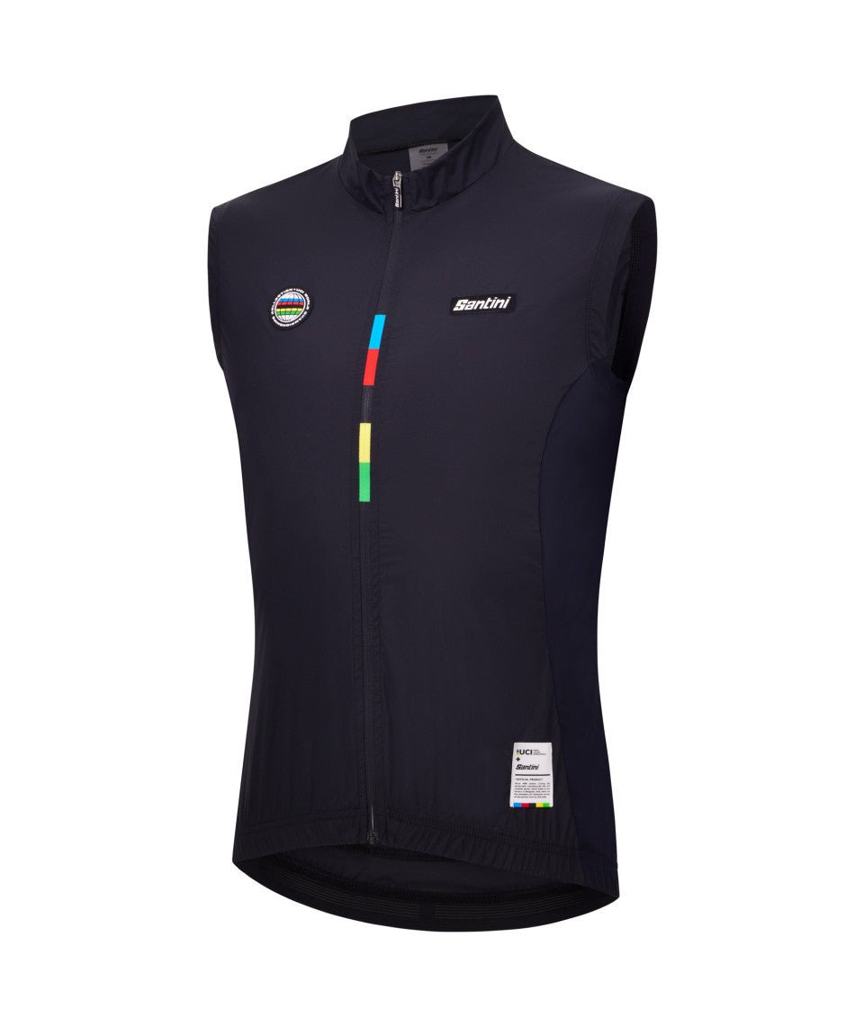 Santini UCI World Champion Mondo Wind Vest | The Bike Affair