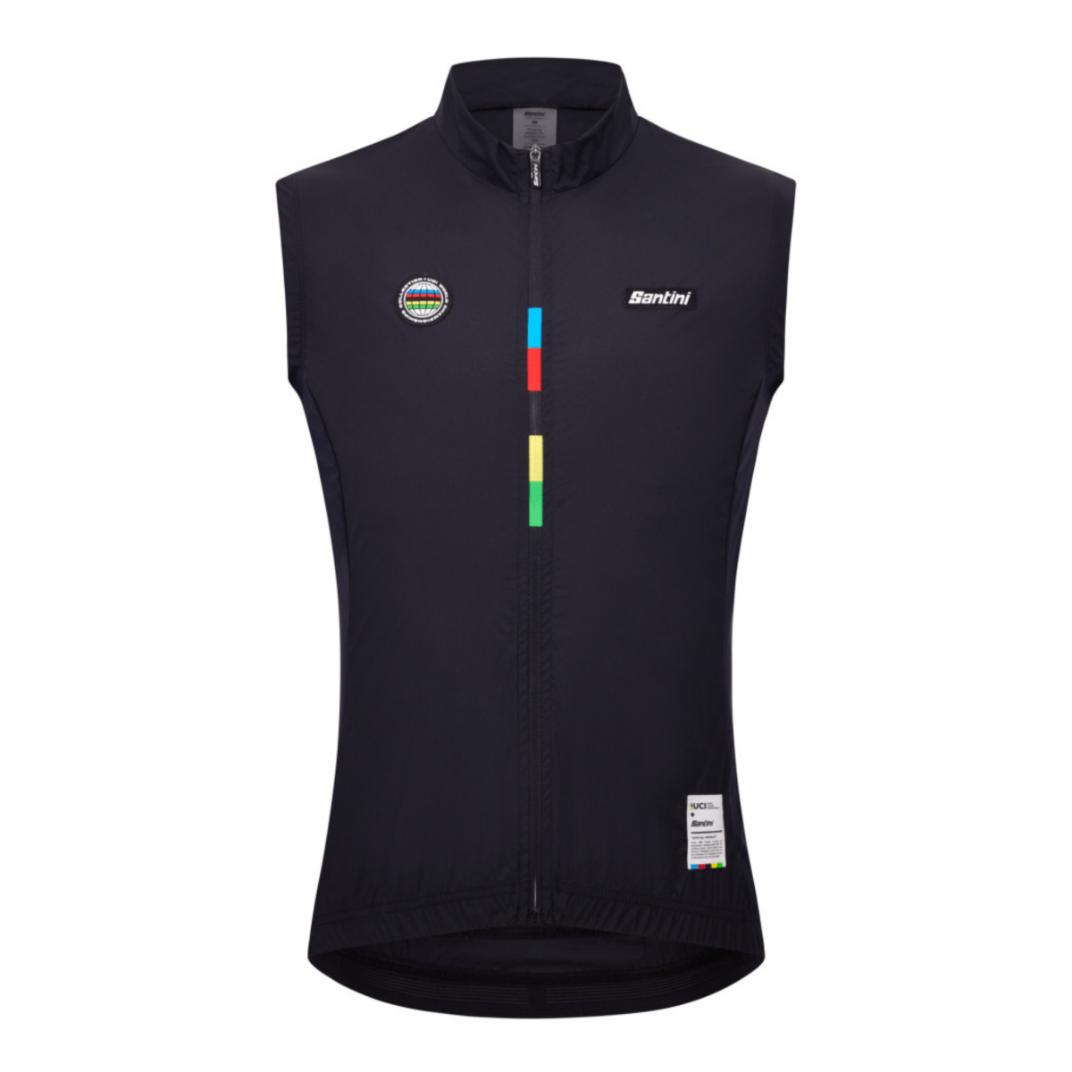 Santini UCI World Champion Mondo Wind Vest | The Bike Affair