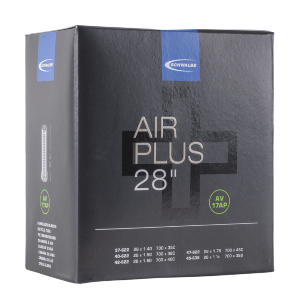Schwalbe AV 17AP Airplus 28" Schrader Valve Tube | The Bike Affair