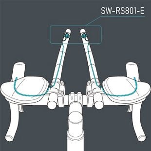 Shimano SW - RS801 - E Pair w/Electric Wire Shift Switch | The Bike Affair