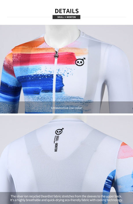 Skull Monton Paint Brush Long Sleeve Jersey | The Bike Affair