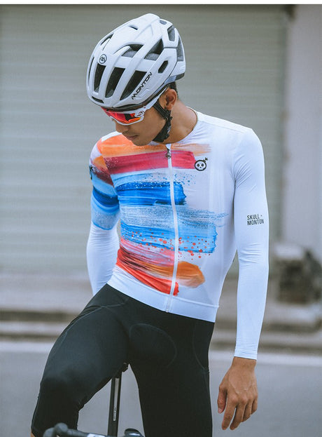 Skull Monton Paint Brush Long Sleeve Jersey | The Bike Affair