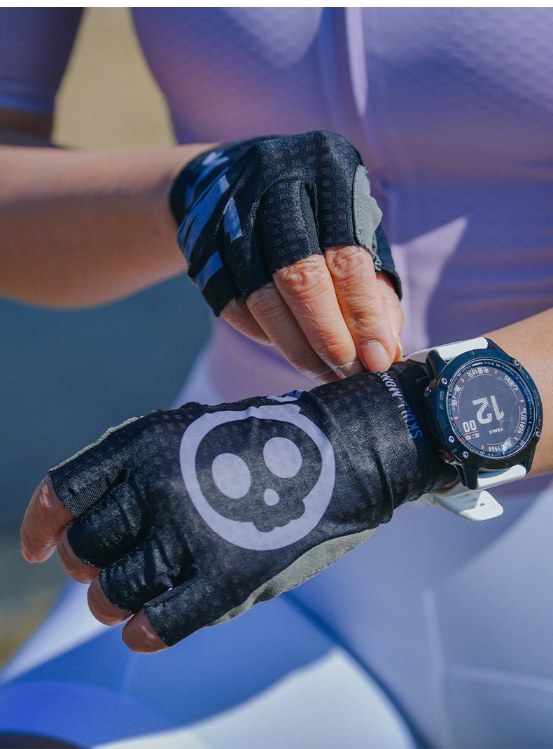 Skull Monton SKMT Half Finger Gloves | The Bike Affair