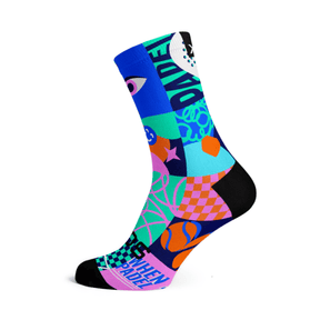Sox Blocks Pink Padel Crew Socks | The Bike Affair