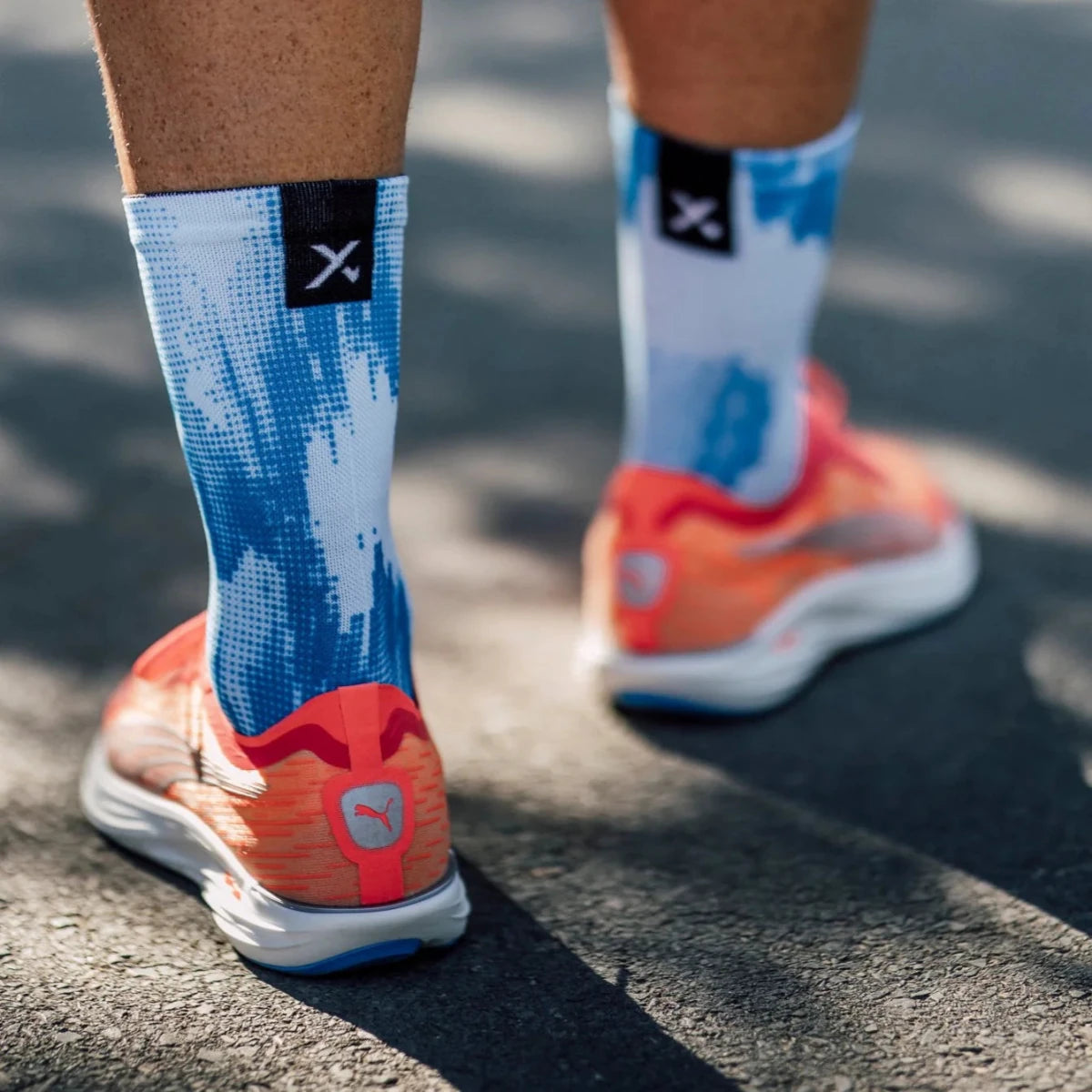 Sox Blue Gravel Minimalist Crew Socks | The Bike Affair