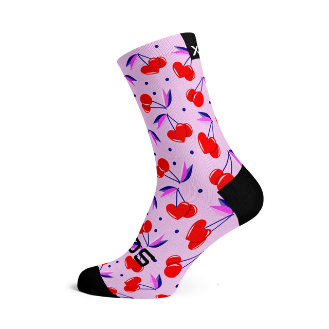 Sox Cherry Pink Casual Crew Socks | The Bike Affair