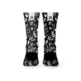 Sox Doodle Black Casual Crew Socks | The Bike Affair