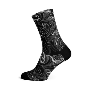 Sox Marble Black Casual Crew Socks | The Bike Affair