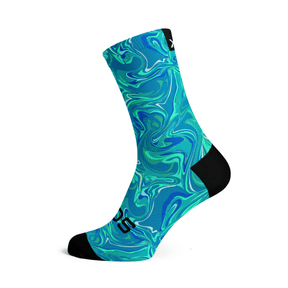 Sox Marble Blue Casual Crew Socks | The Bike Affair
