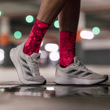 Sox Neon Slide Pink Casual Crew Socks | The Bike Affair