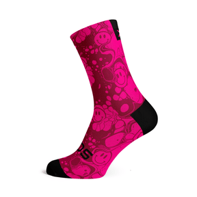 Sox Neon Slide Pink Casual Crew Socks | The Bike Affair