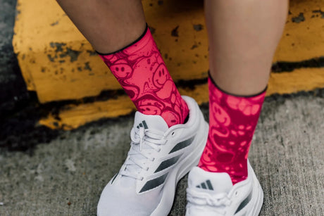 Sox Neon Slide Pink Casual Crew Socks | The Bike Affair
