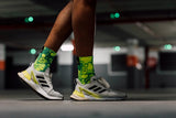 Sox Neon Slide Yellow Casual Crew Socks | The Bike Affair