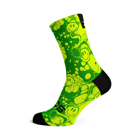 Sox Neon Slide Yellow Casual Crew Socks | The Bike Affair