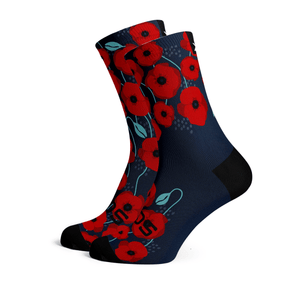 Sox Poppy Running Crew Socks | The Bike Affair