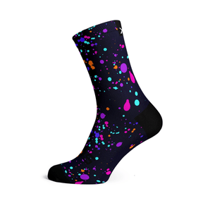 Sox Purple Splash Casual Crew Socks | The Bike Affair