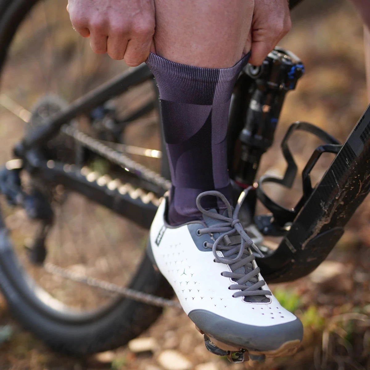 Sox Solid Charcoal Casual Crew Socks | The Bike Affair