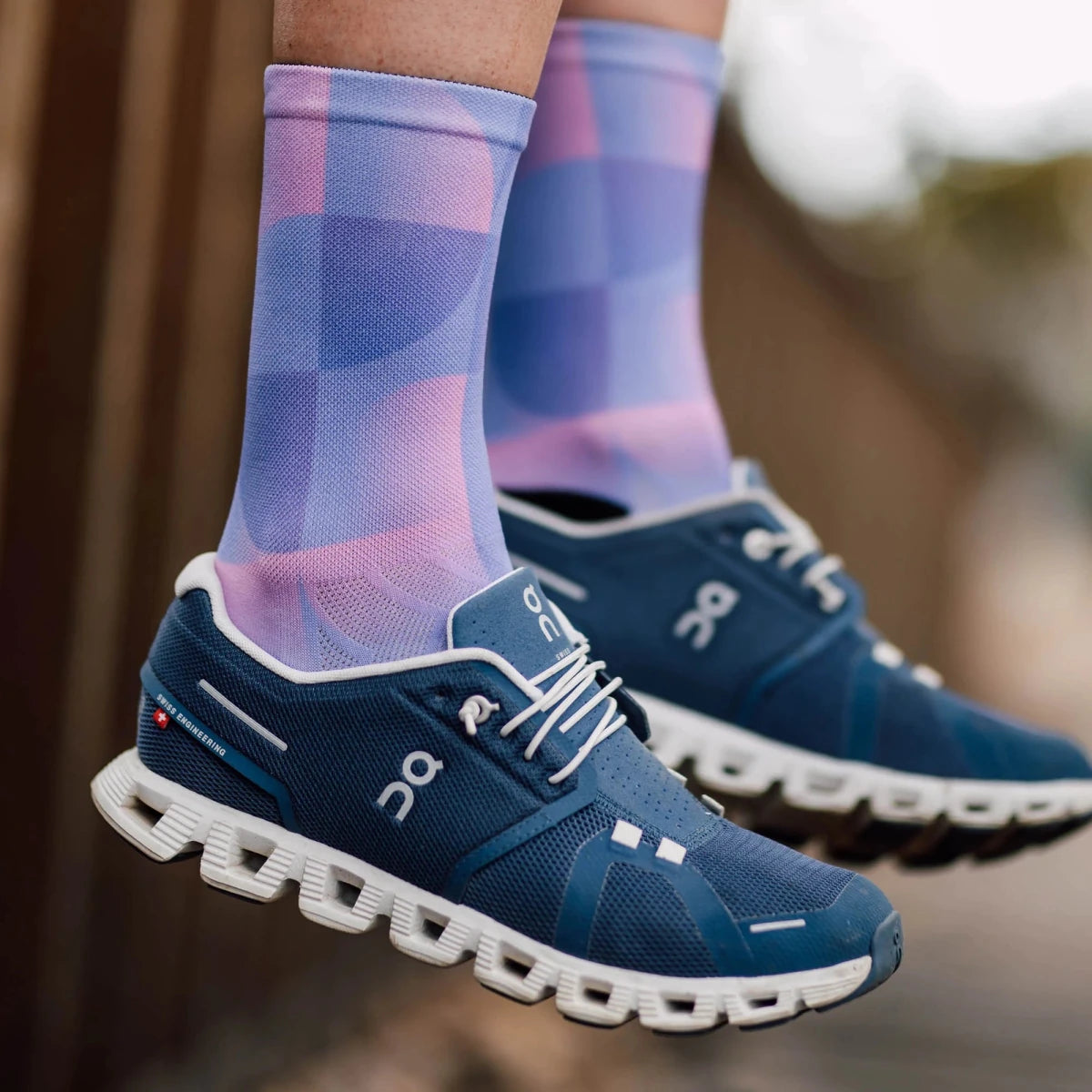 Sox Solid Purple Casual Crew Socks | The Bike Affair