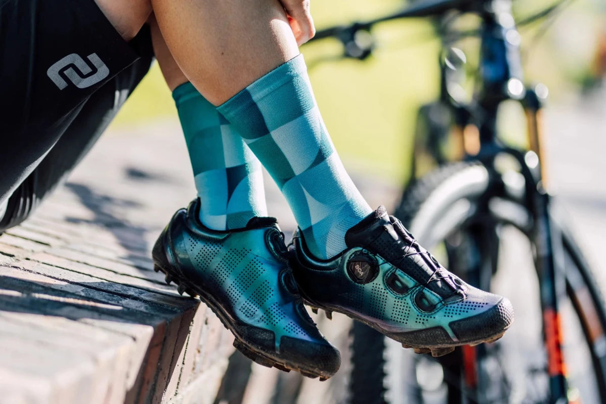 Sox Solid Turquoise Casual Crew Socks | The Bike Affair