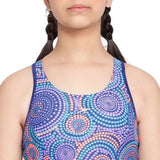 Speedo Junglepetal Allover Printed with Boyleg Girl's Swimdress | The Bike Affair