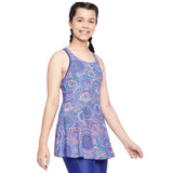 Speedo Junglepetal Allover Printed with Boyleg Girl's Swimdress | The Bike Affair
