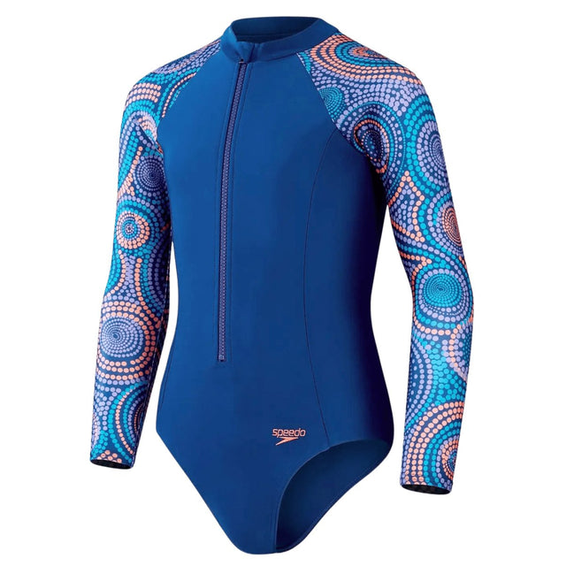 Speedo Long Sleeve Girl's Swimsuit | The Bike Affair