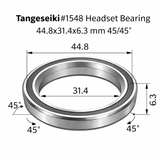 Tangeseiki 1548 Headset Bearing 44.8x31.4x6.3 mm 45/45° | The Bike Affair