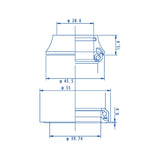 Tangeseiki Technoglide IS245 Fully Integrated Headset, IS24/IS55 | The Bike Affair