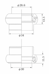 Tangeseiki Technoglide J2 Zero - Stack Threadless Headset 1", EC32/EC32 | The Bike Affair