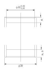 Tangeseiki Technoglide ZS225X Zero-Stack Headset, ZS44/EC44