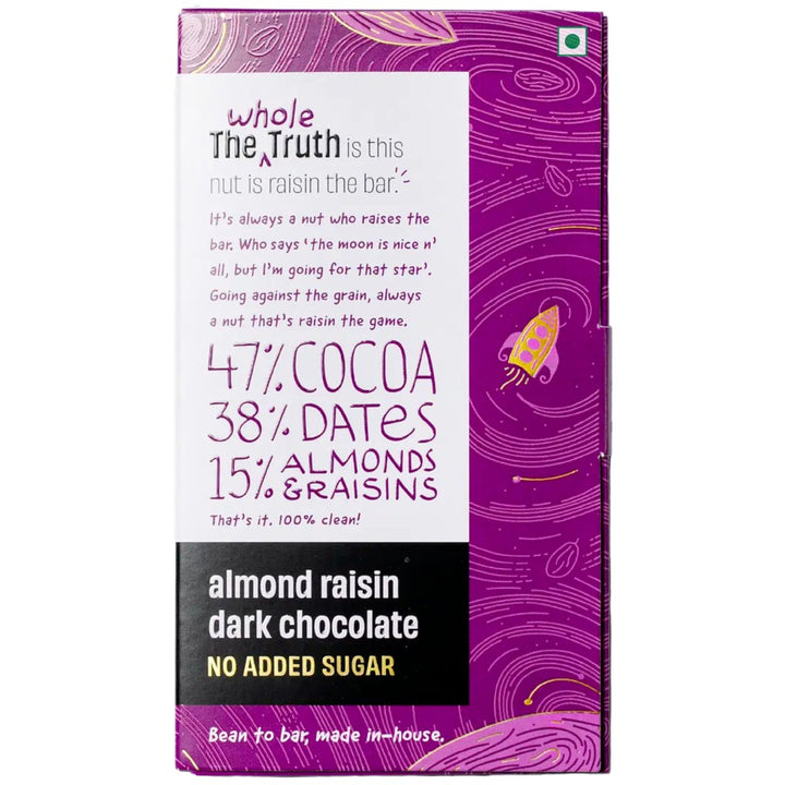 The Whole Truth Dark Chocolate Bars Sweetened with Dates | The Bike Affair