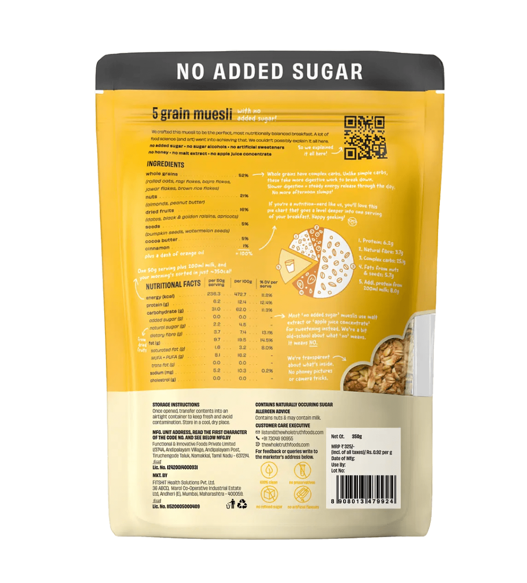 The Whole Truth Muesli 325g | The Bike Affair