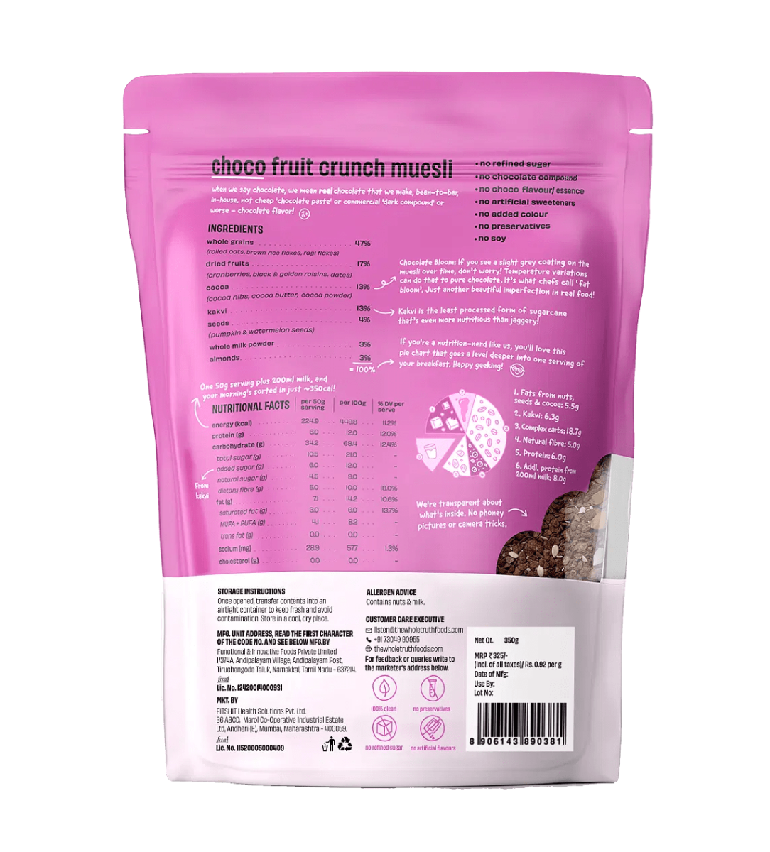 The Whole Truth Muesli 325g | The Bike Affair