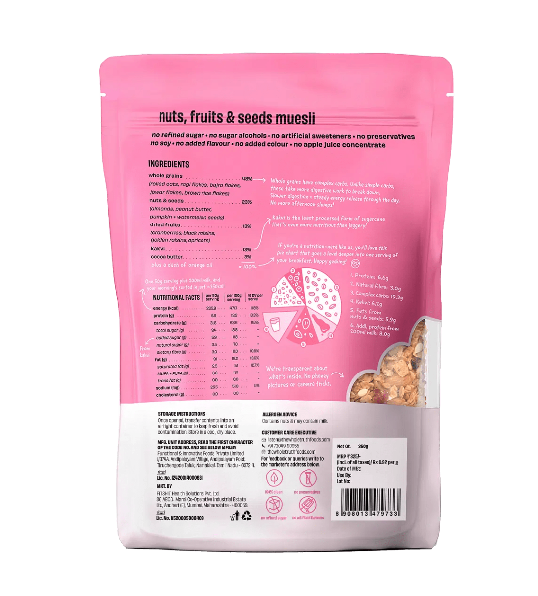 The Whole Truth Muesli 325g | The Bike Affair