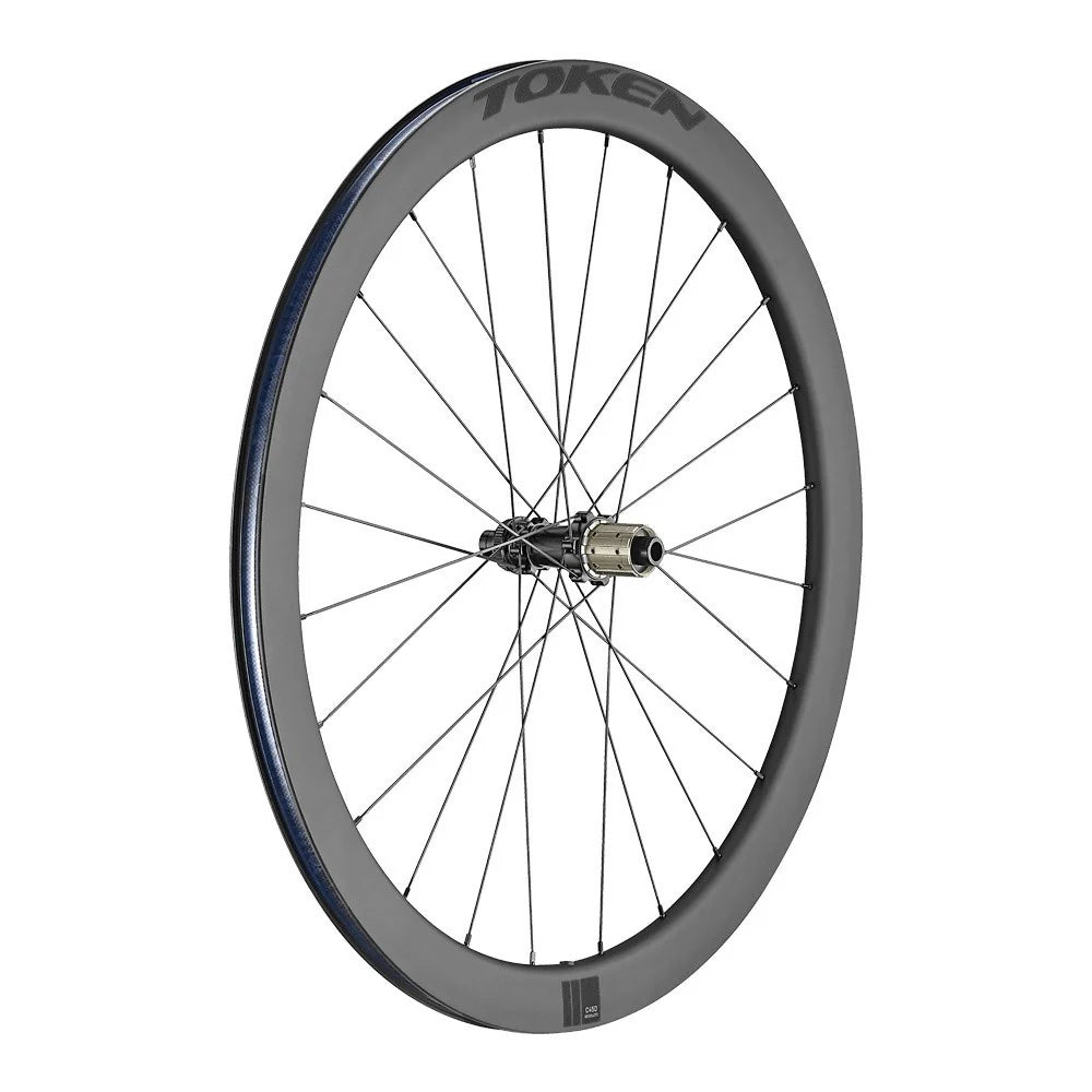 Token Resolute 45mm Profile Fit High - Speed Cruising SRAM/Shimano Carbon Disc Brake Wheelset | The Bike Affair