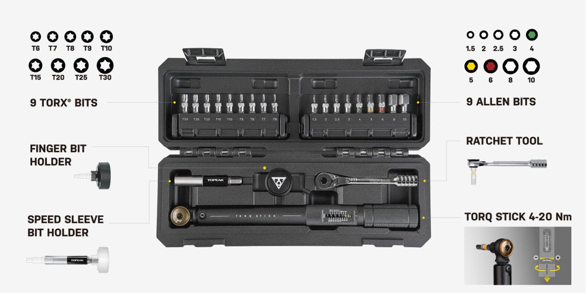 Topeak Torq Stick Pro 4 - 20Nm Torque Wrench | The Bike Affair