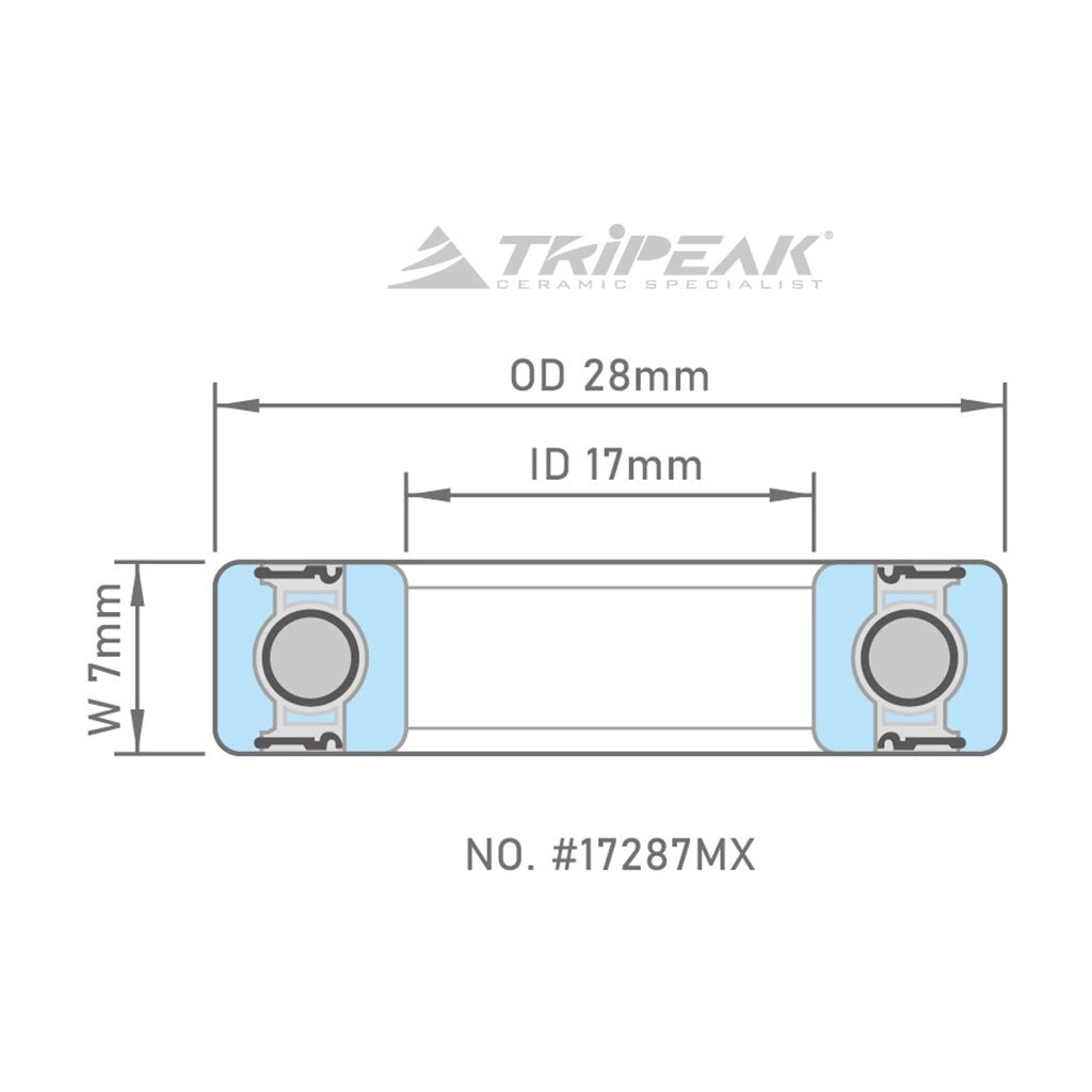 Tripeak 17287 Full Steel Ball Bearing Max Series 17X28X7mm | The Bike Affair