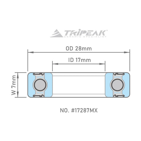 Tripeak 17287 Full Steel Ball Bearing Max Series 17X28X7mm | The Bike Affair
