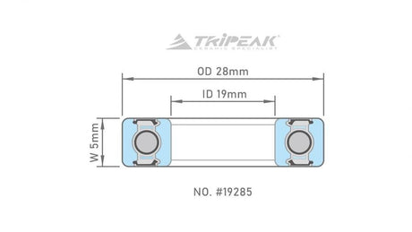 Tripeak #19285 High Precision Steel Bearing ABEC3 19x28x5mm | The Bike Affair