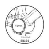 Tripeak BB386 Pressfit Bottom Bracket 3 - in - 1 Shimano/SRAM/Rotor (86.5mm) | The Bike Affair