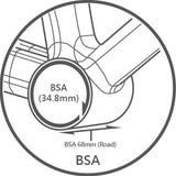 Tripeak BSA 3 - in - 1 Threaded Ceramic Bottom Bracket - NCT - Shimano/SRAM/Rotor (Road - 68mm) | The Bike Affair