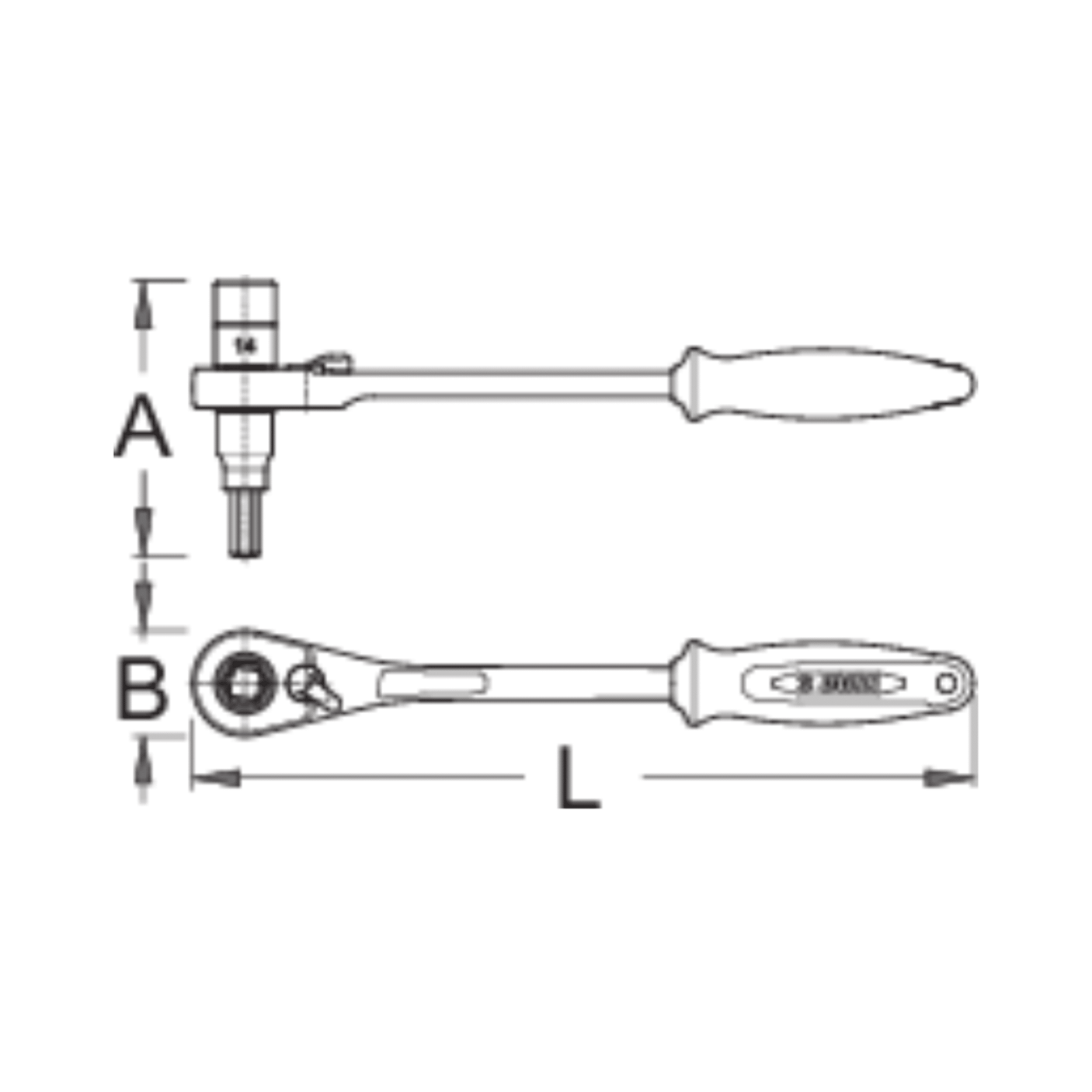 Unior 1621/1ABI-US Ratchet Wrench 14X8 | The Bike Affair