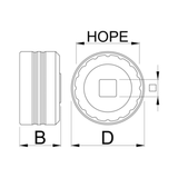 Unior 1671.HP Bottom Bracket Socket HOPE | The Bike Affair